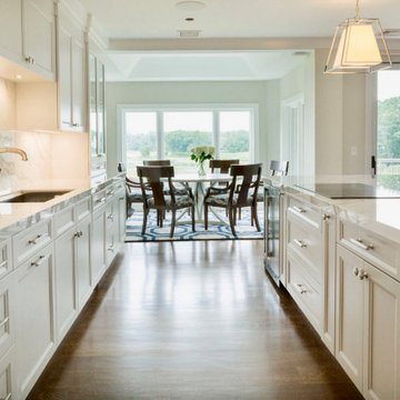 Sleek Transitional White Kitchen