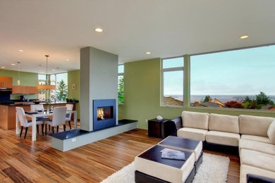 Photo of a contemporary living room in Sacramento.