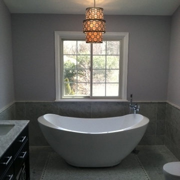 Carrara marble bathroom