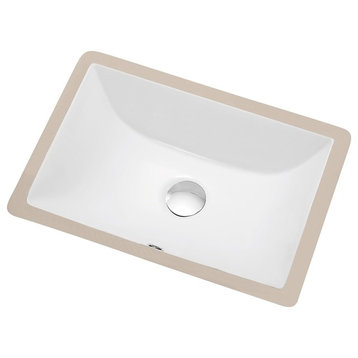 Dawn Under Counter Rectangle Ceramic Basin with Overflow