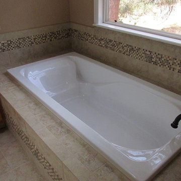 Masterbath shower and tub remodel (Marazzi Tosca Ivory Tile)