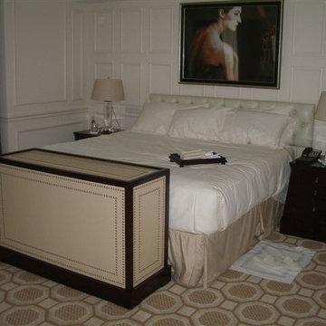 Foot of bed TV Lift Cabinet, Cabinet Tronix US made Toscana TV cabinet