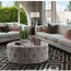 Savannah Tufted Round Entryway Bench Taupe
