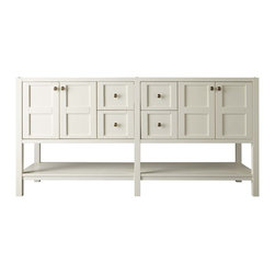 72" Bowman Vessel Sink Vanity - White - Bathroom Vanities And Sink Consoles