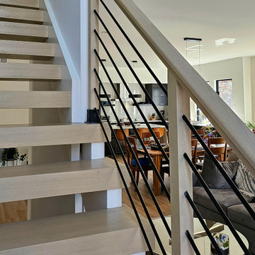 Project #111 | Open-Riser Staircase with Glass Panel Detail