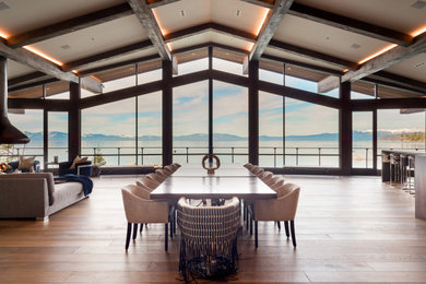 Family room - rustic family room idea in Other