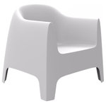 VONDOM - Vondom Solid Indoor/Outdoor Lounge Chair (Set of 2), White - Vondom's Solid Outdoor Lounge Chair features a simple, straightforward composition that provides a sense of stability and functionality in your design. Its minimalist appeal settles with ease in a modern or contemporary setting.