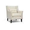 Albany Linen Lounge Chair, Beige