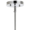 Atlas 6-Light Modern Vintage Iron Arm-Adjustable LED Chandelier, Chrome, 36"