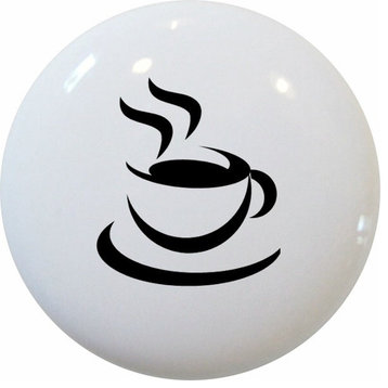 Java Black Coffee Ceramic Knob