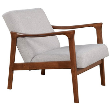 Catania Modern Slate Wood Lounge Chair in Brown & Gray Finish