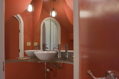 Inspiration for a contemporary powder room remodel in Austin