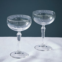 Pair of Champagne Coupe Glasses - Glasses