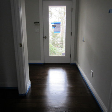 EAST HAMPTON: RED OAK REFINISHED WITH JACOBEAN STAIN & SEMI-GLOSS OIL POLY