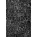 Loloi - Loloi Prescott PRE-01 Contemporary Hooked Area Rug, Charcoal, 8'-6" x 12' - Featuring tone on tone geometric patterns, the Prescott Collection is hooked of polyester, wool and viscose. Crafted in India, Prescott's high-low pile creates dimension and offers a unique textural focal point to any room.
