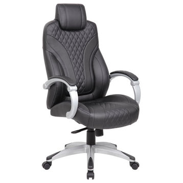 Boss Office Executive Hinged Arm Chair in Black