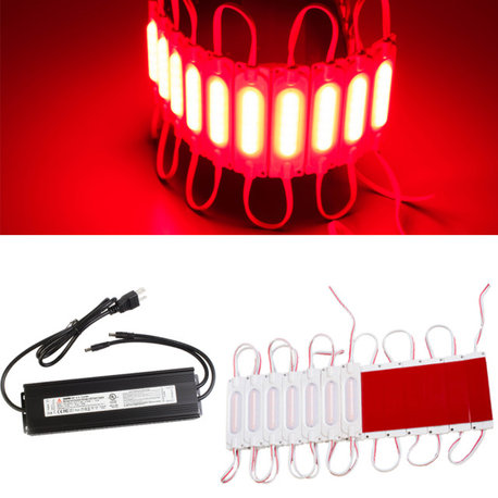 Storefront LED Light, Red, 60ft With Power Supply