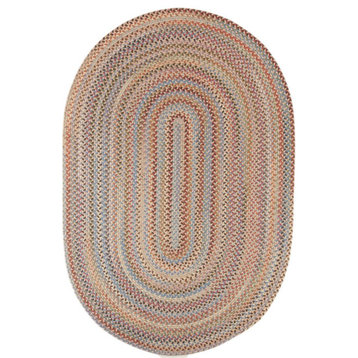 Cherry Hill Premium Braided Wool Rug Butterfield Multi 7'x9' Oval