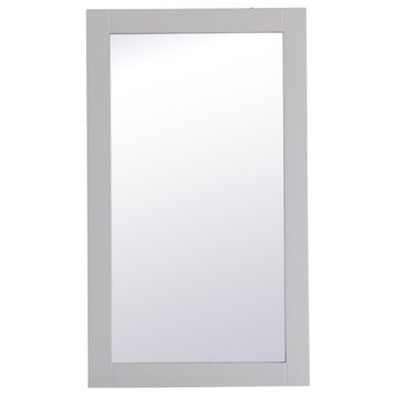 18" Contemporary Grey-Light Vanity Mirror