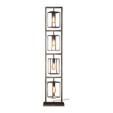 Winston Floor Lamp 4X Cubic Tower, Industrial Design