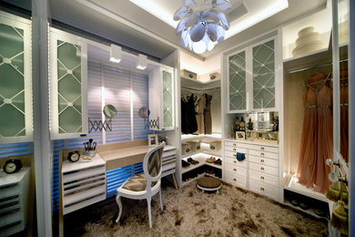 Small 1960s women's carpeted dressing room photo in Boston