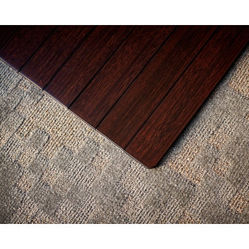 Anji Mountain Bamboo Roll-Up Chairmat 72"x48" no lip, 72"x48"