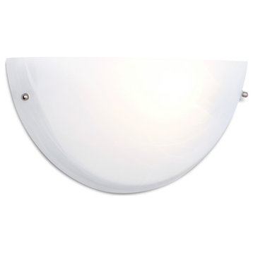 1-Light Wall Sconce, White Finish