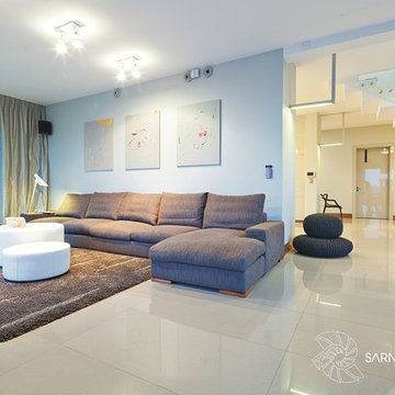Nowoczesny dom z duzymi przeszkleniami, Modern interior design