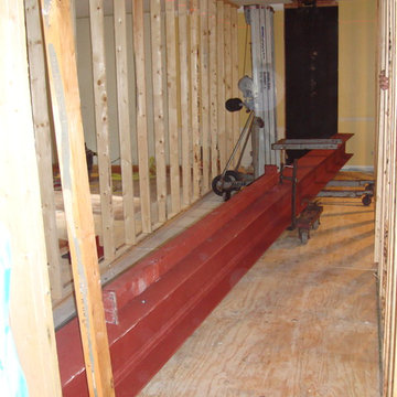 Steel Beam Replaces Bearing Wall For New Kitchen