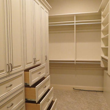 White Master Closet with Van Dyke Glaze in Destin, Florida
