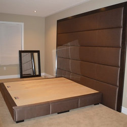 Custom Platform Bed w/ Headboard - Panel Beds