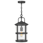 Hinkley Lighting - Hinkley Lighting Lakehouse Outdoor 1-LT Hanging Lantern, Black/Clear - The look is relaxed, but the components of Lakehouse are quietly satisfying. Lakehouse features a distressed, Aged Zinc with Driftwood Gray and Black finish accompanied by clear seedy glass. Cast aluminum construction ensures Lakehouse will withstand for years. Blissfully simple, yet all the details are memorable.