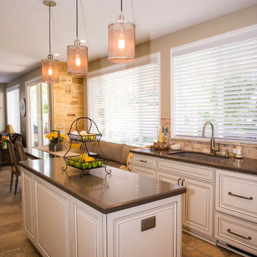 Transitional Kitchen in White With Some Traditional Flavors