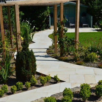 Smooth Natural Sandstone Curved Path