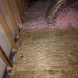 Attic Plywood Flooring Installed - Air Conditioner Accessories