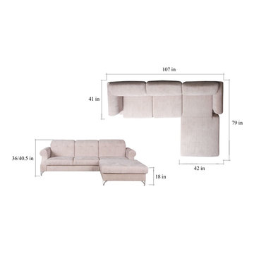 European sectional sleeper sofa TULUM