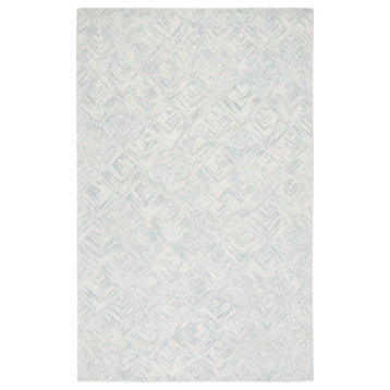 Safavieh Abstract Collection, ABT428 Rug, Grey/Turquoise, 4'x6'