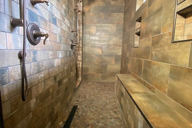 Inspiration for a contemporary bathroom remodel in Other