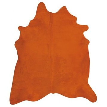 Pergamino Cowhide Rug, Orange