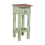 Sunset Trading Cottage Narrow Side Table, Distressed, Bahama, Limewash