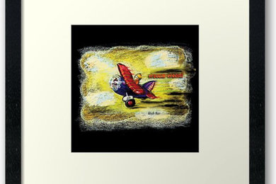 RETRO AIRPLANE from the Pop Toys Collection FRAMED PRINT $80-$130.00