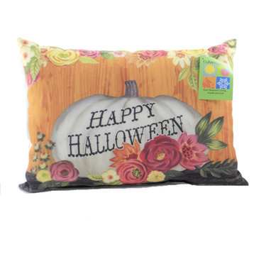 Manual Woodworkers And Weavers Floral Day Of The Dead Pillow Owls Pumpkins