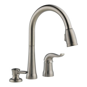 Delta Talbott Single Handle Pull Down Kitchen Faucet With Soap