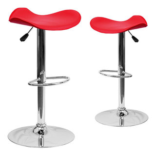 Attco man cave kitchen restaurant Backless ACS-2A 4 Red Vinyl Bar Stool 