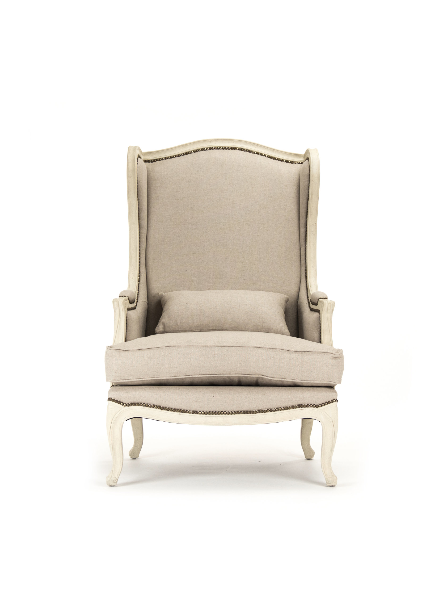 Berlap Chair Leon Chair, Natural Linen, Burlap - French Country - Armchairs And ...