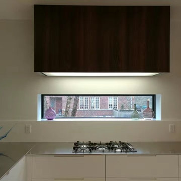Custom home with a modern feel and clean, simple looks.