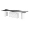 VOLOS Max Extendable Dining Table, Black/White