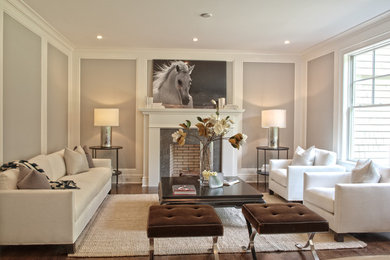Inspiration for a transitional living room in New York.