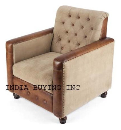Industrial leather and canvas furniture from India buying inc