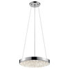 Dazzle LED 12" Round Pendant With Clear Crushed Glass Shade